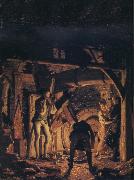 An Iron Forge Viewed from Without, Joseph wright of derby